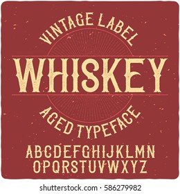 Vintage Label Typeface Named 