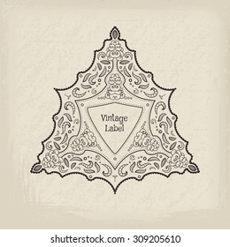 Vintage label. Vector background in retro style
