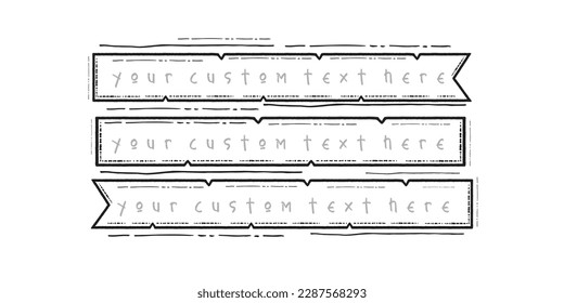 vintage label vector. Editable custom stamp for text.