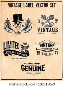 Vintage Label Vector Set