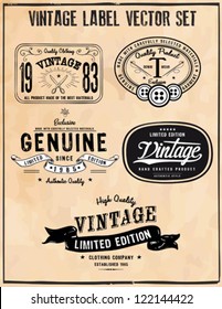 Vintage Label Vector Set