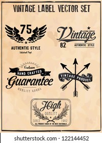 Vintage Label Vector Set