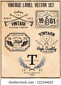 Vintage Label Vector Set