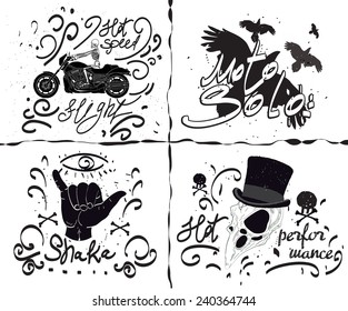 Vintage Label. Vector Set t-shirt design.