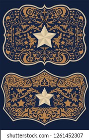 Vintage Label Western Style vector design