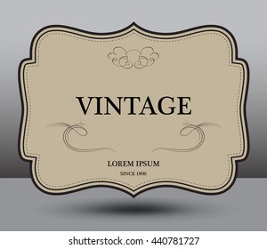 Vintage Label.Decorative Frame.Vector Illustration.
