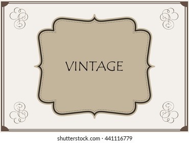 Vintage Label.Decorative Frame.Vector illustration.