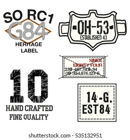 Vintage labels athletic sport typography, t-shirt graphics, vectors