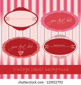 vintage labels background set