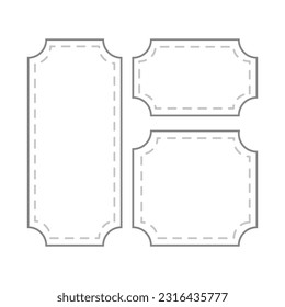 vintage labels. Blank frames of various shapes. Vector illustration. Stock image.