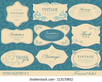 Vintage Labels Collection  design elements