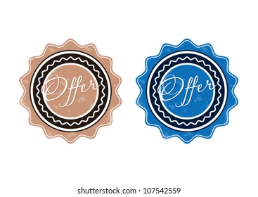 Vintage Labels Collection, special offer sale concept, vector illustration