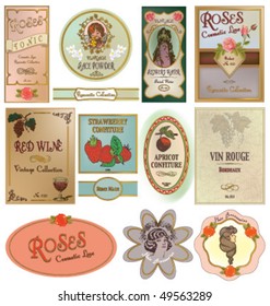 VINTAGE LABELS DESIGN. For your graphic retro style conceptual projects.