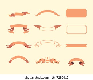 vintage labels elements design of retro and decorative theme Vector illustration