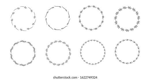 Vintage labels in the frame. Decorative frames labels in retro style. Set of vector images