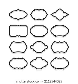 Vintage labels and frame set design template
