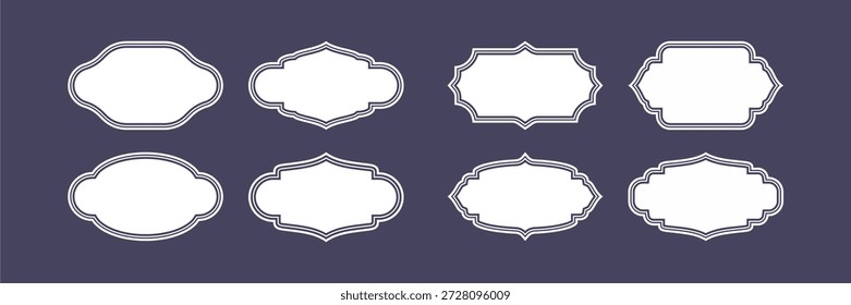 Vintage labels and frame set design template