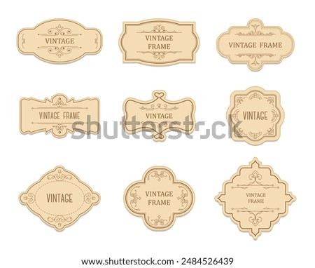 Vintage Labels and Frames Set