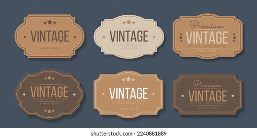 Vintage labels and frames set. Design elements for greeting cards or invitations. Decorative text backgrounds. Vector illustration.