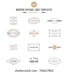 Vintage Labels and Logo Templates - Bundle Collection of Vintage Logo Designs