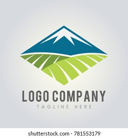 vintage labels, mountain and farm. Symbol for Corporate Business Identity. Creative Vector element
