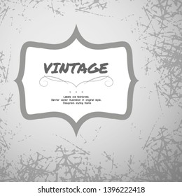 Vintage labels old fashioned. Vector styling frame