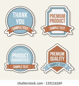 vintage labels over beige background. vector illustration