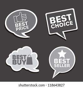 vintage labels over gray background. vector illustration