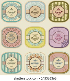 vintage labels, retro backgrounds