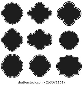 Etiquetas Antiguas. Conjunto de marcos retro. Las insignias dan forma a los marcos. Ilustración vectorial