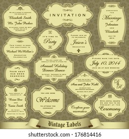 Vintage labels set 1