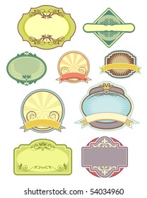 vintage labels set 2