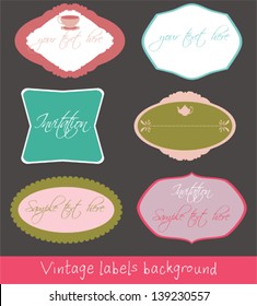 vintage labels set