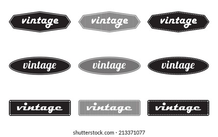 vintage labels set
