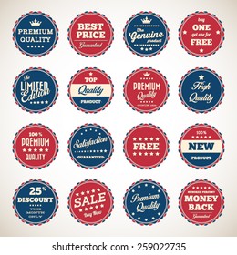 Vintage labels set