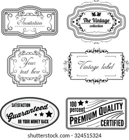Vintage labels set