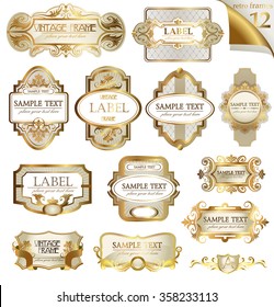 Vintage labels set