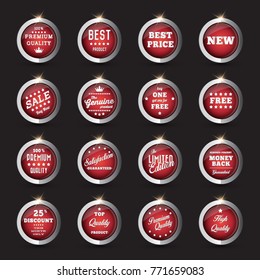 Vintage labels set - glass vintage labels set.Vector design elements