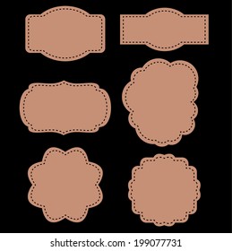 Vintage labels set isolated on black background  