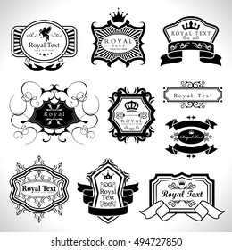 Vintage Labels Set - Isolated On White Background - Vector Illustration, Graphic Design. For Web,Websites,Print,Presentation Templates, App, Mobile Applications And Promotional Materials