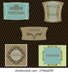 Conjunto de etiquetas antiguas. Diseño retro. Alta calidad. Vector de alto detalle.