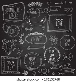 vintage labels set, vector