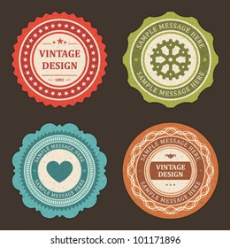 Vintage labels set. Vector design elements.