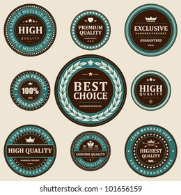 Vintage labels set. Vector design elements.