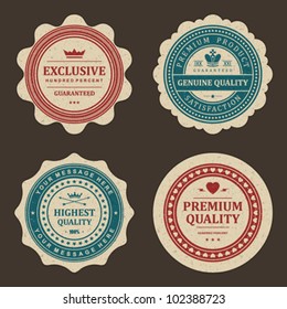 Vintage labels set. Vector design elements.