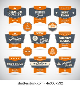 Vintage labels set. Vector design elements