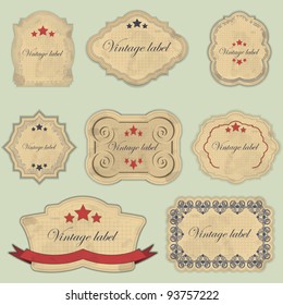 vintage labels set - vector illustration