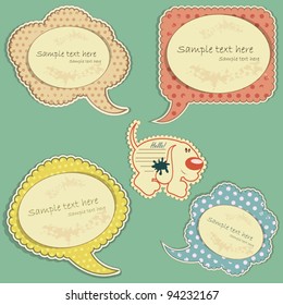 vintage labels set - vector illustration