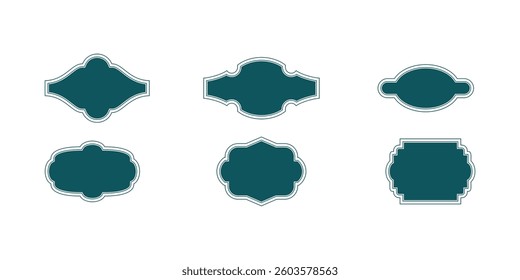 Vintage labels shape templates. Craft paper cutout. Die-cut knives forms. Vintage Label Shape Templates - Craft Paper Cutout and Die-Cut Knife Forms  