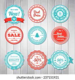 Vintage Labels template set. Retro badges for your design. Vector illustration.